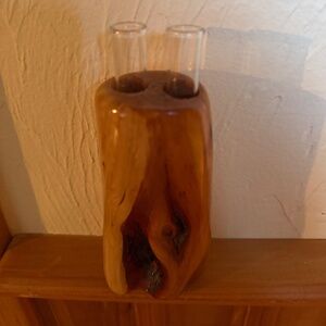 Beautiful wooden vase